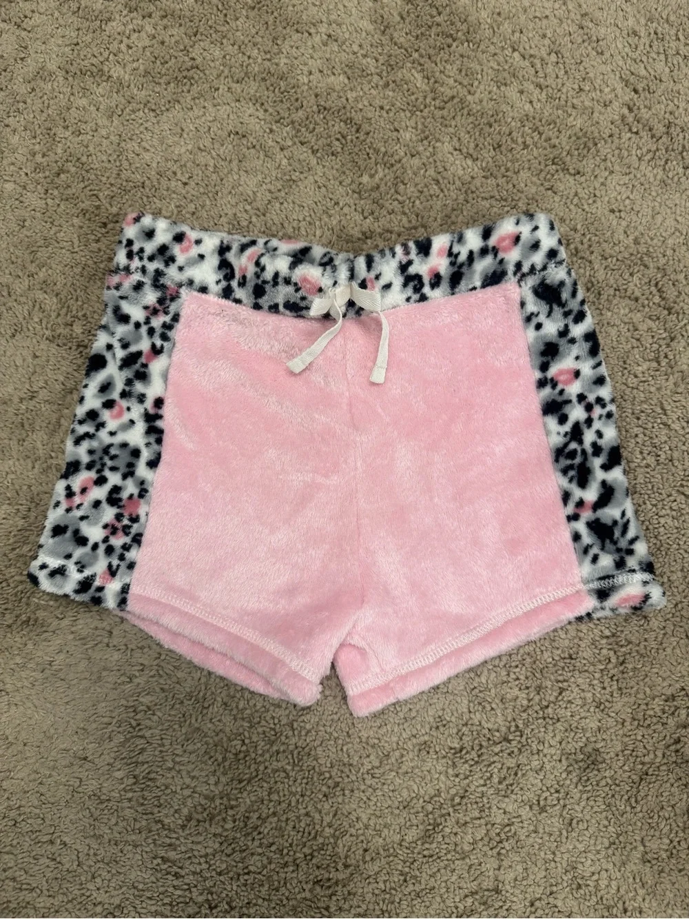 bebe Pink, Gray & White Leopard-Print 3-Piece Pajama Set